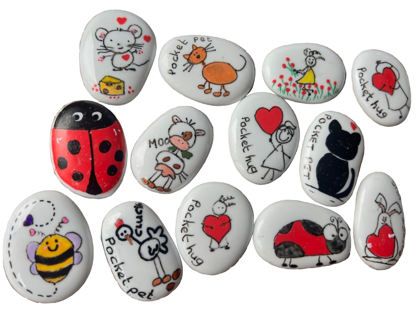 Large Story Painting Pebbles - White SGI Online