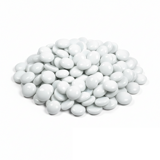 15kg decorative white garden stones by STONED glass pebbles for garden decoration SGI Online