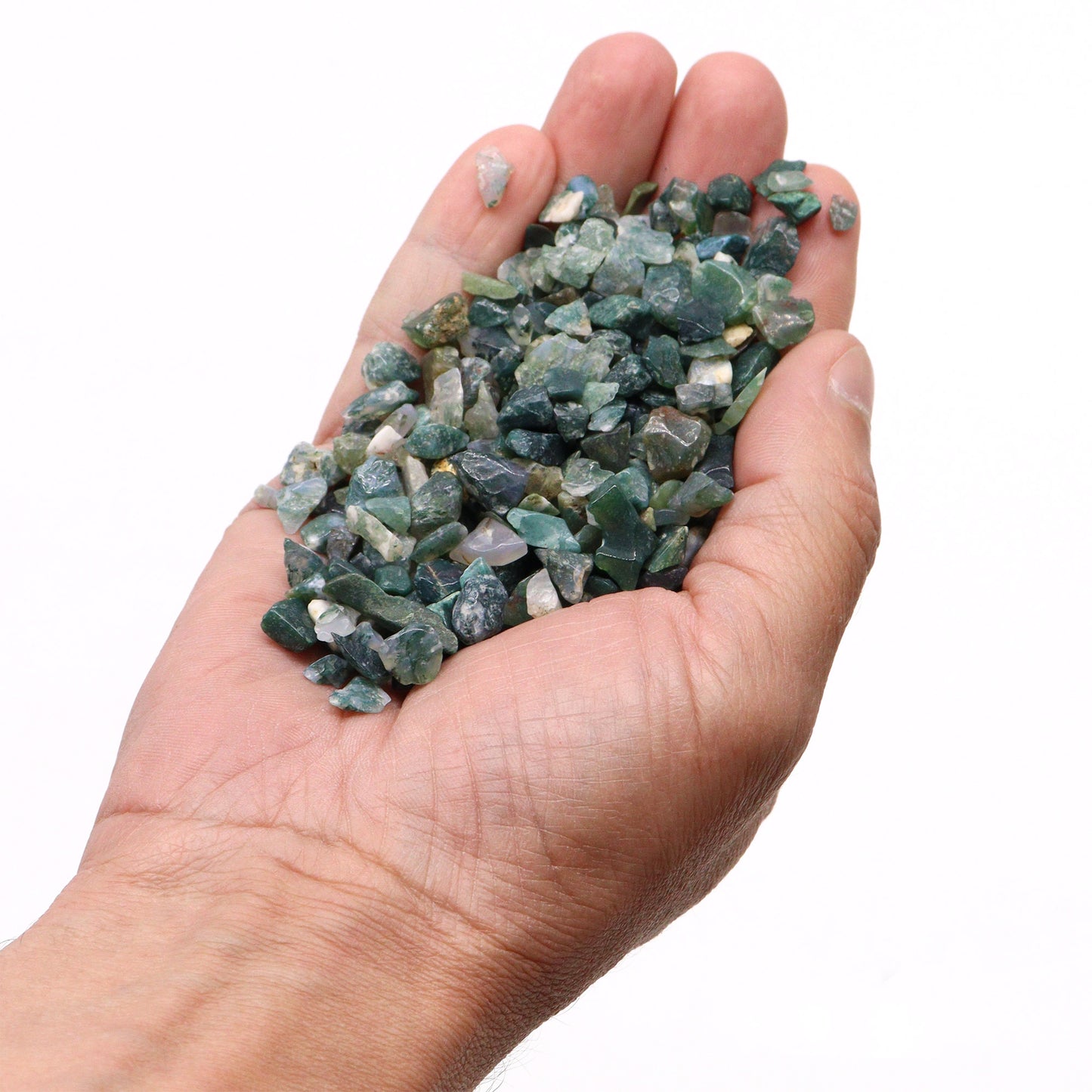 Natural Gemstone Chips - Moss Agate