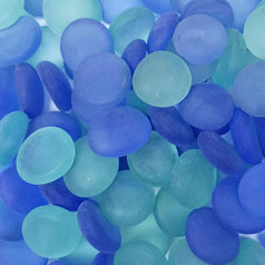 Blue Frosted Glass Pebbles for Decoration - SGI Online