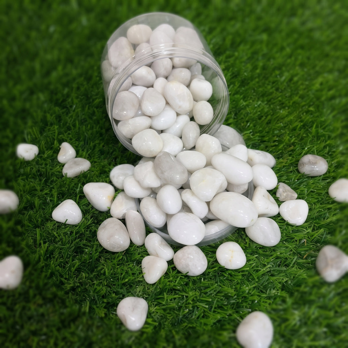Off White Polished River Pebbles for Decor - SGI Online