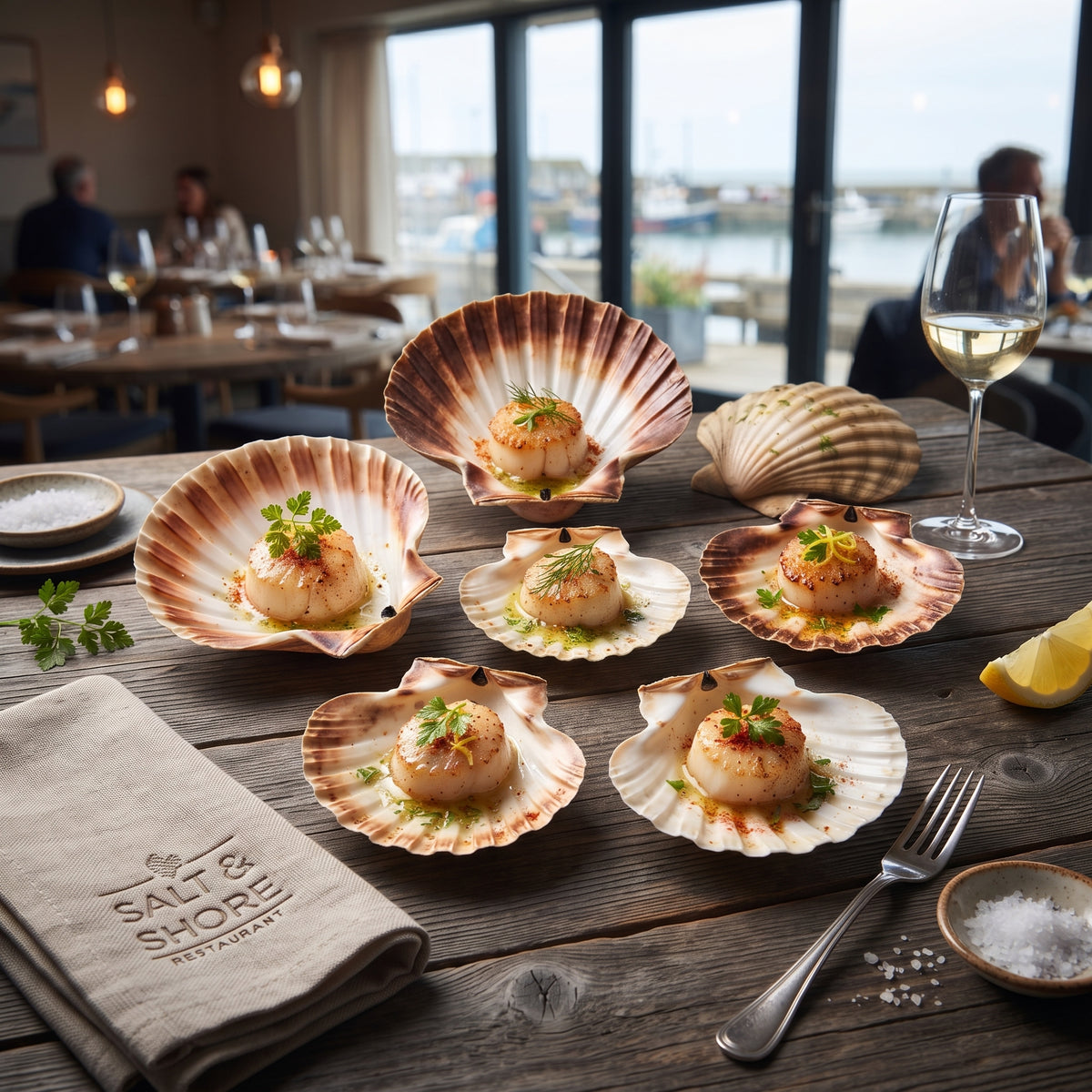 Natural Scallop Shells 10 x 11cm, Pack of 8, Large Seashells for Serving and DIY Crafts - SGI Online