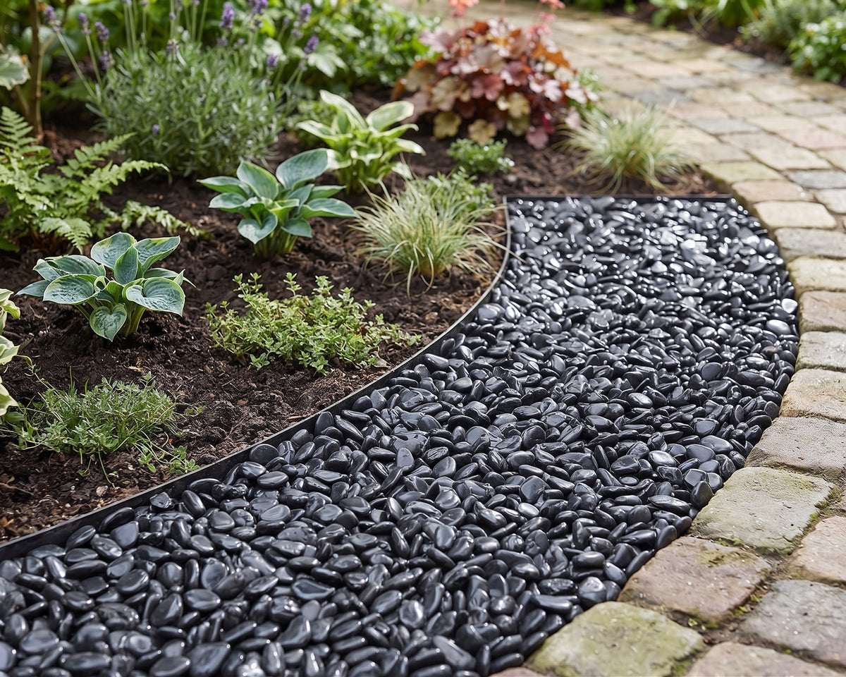 SGI Online Black Polished River Cobbles for Decor - SGI Online