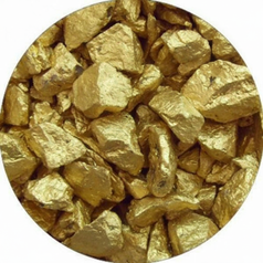 SGI Online gold quartz crystal chippings in vibrant shiny gold color for decorative use