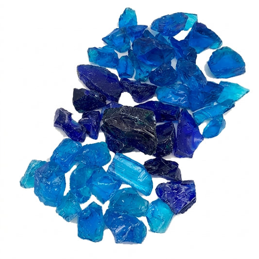 20kg Large Glass Chippings - Electric Blue - SGI Online SGI Online