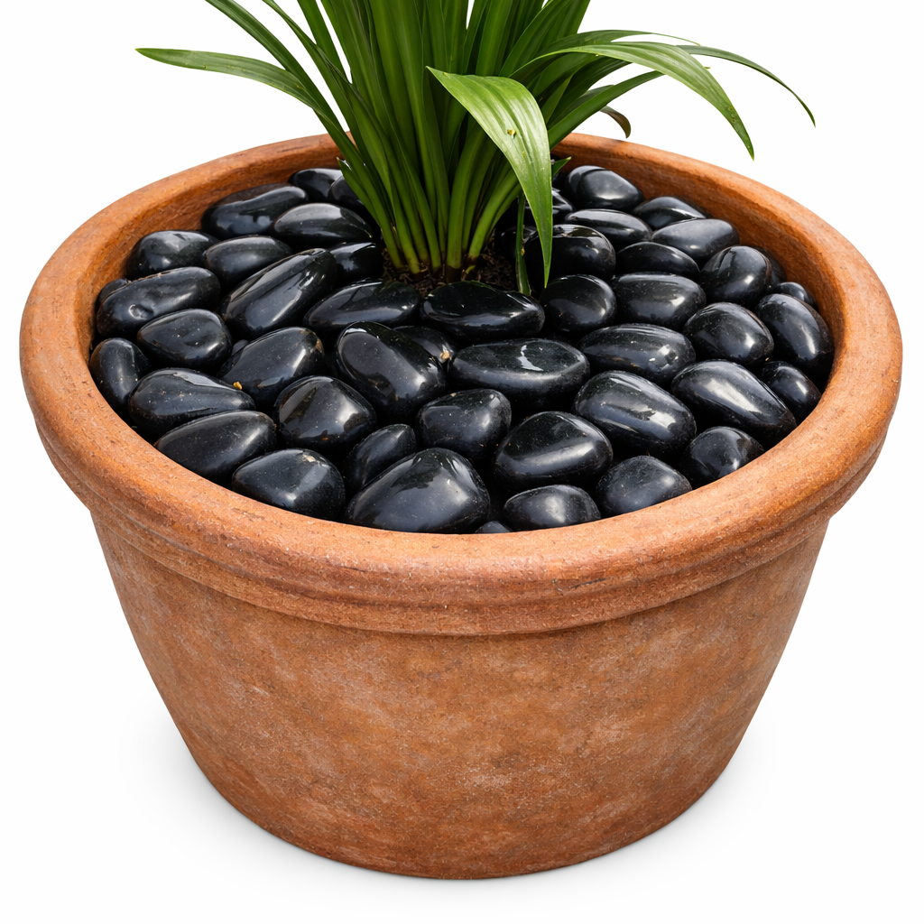 Black Polished River Cobbles - Smooth Stones - SGI Online SGI Online