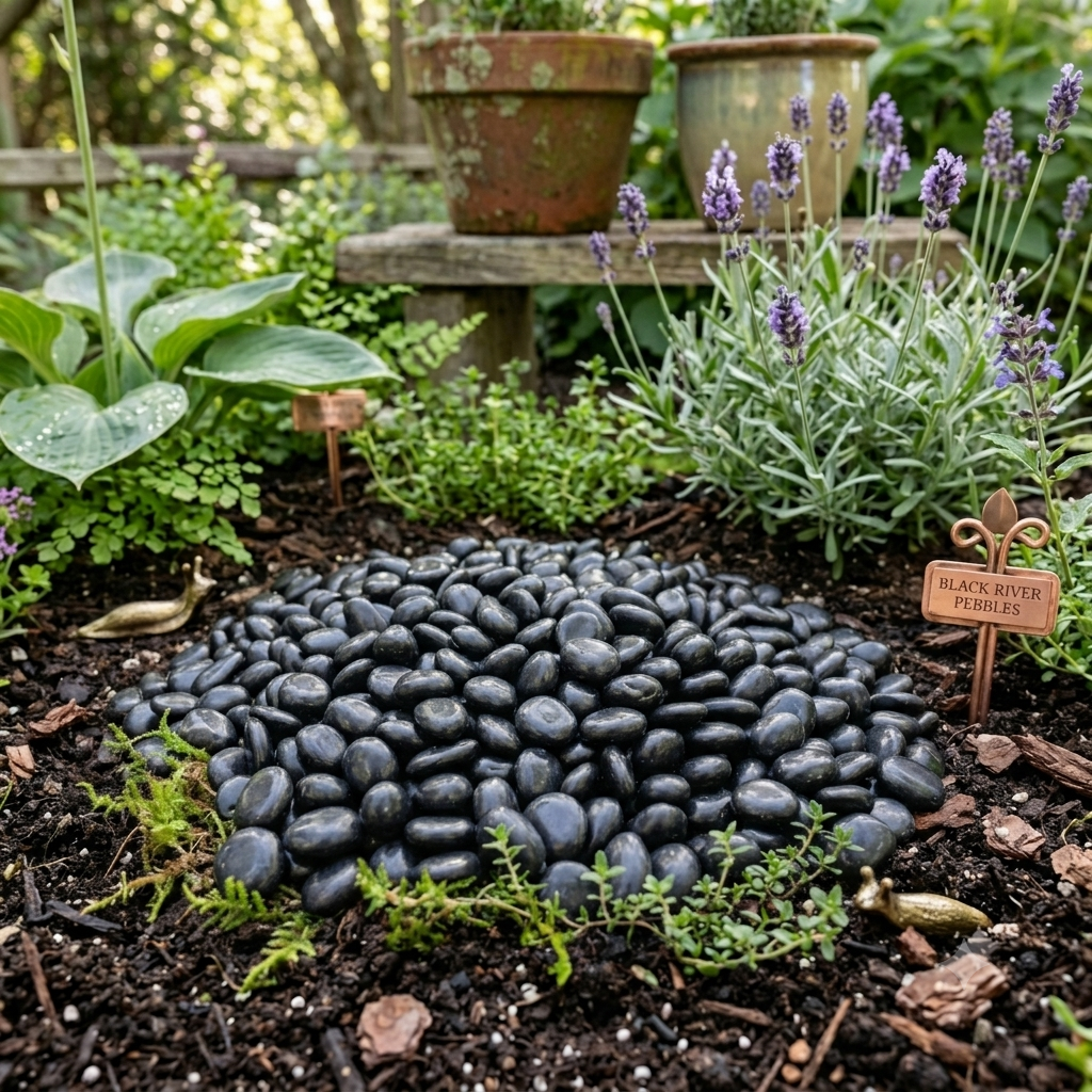 Black Polished River Cobbles - Smooth Stones - SGI Online SGI Online