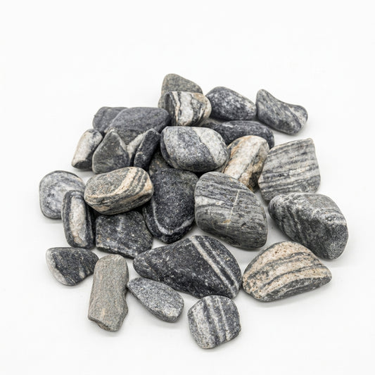 Black White Zebra Polished River Cobbles - SGI Online SGI Online