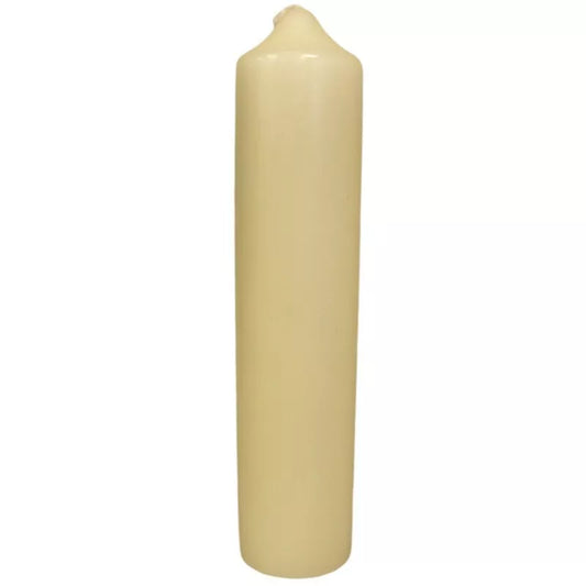SGI Online cream-colored church pillar candle tall and smooth for religious ceremonies SGI Online