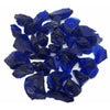 Stoned cobalt blue glass chippings in irregular shapes and deep vibrant blue color
