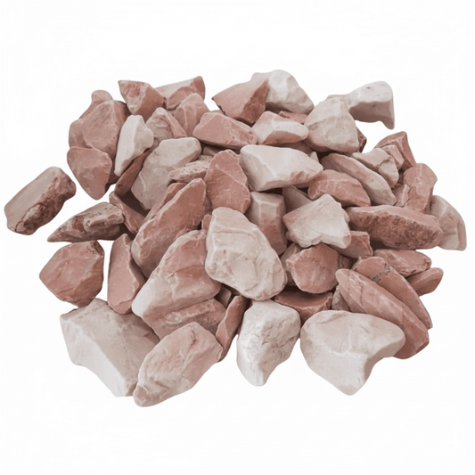 STONED polished stones in coral pink garden chippings for decorative landscaping and garden paths SGI Online