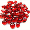 STONED red glass pebbles with smooth, shiny surfaces for decorative and craft use