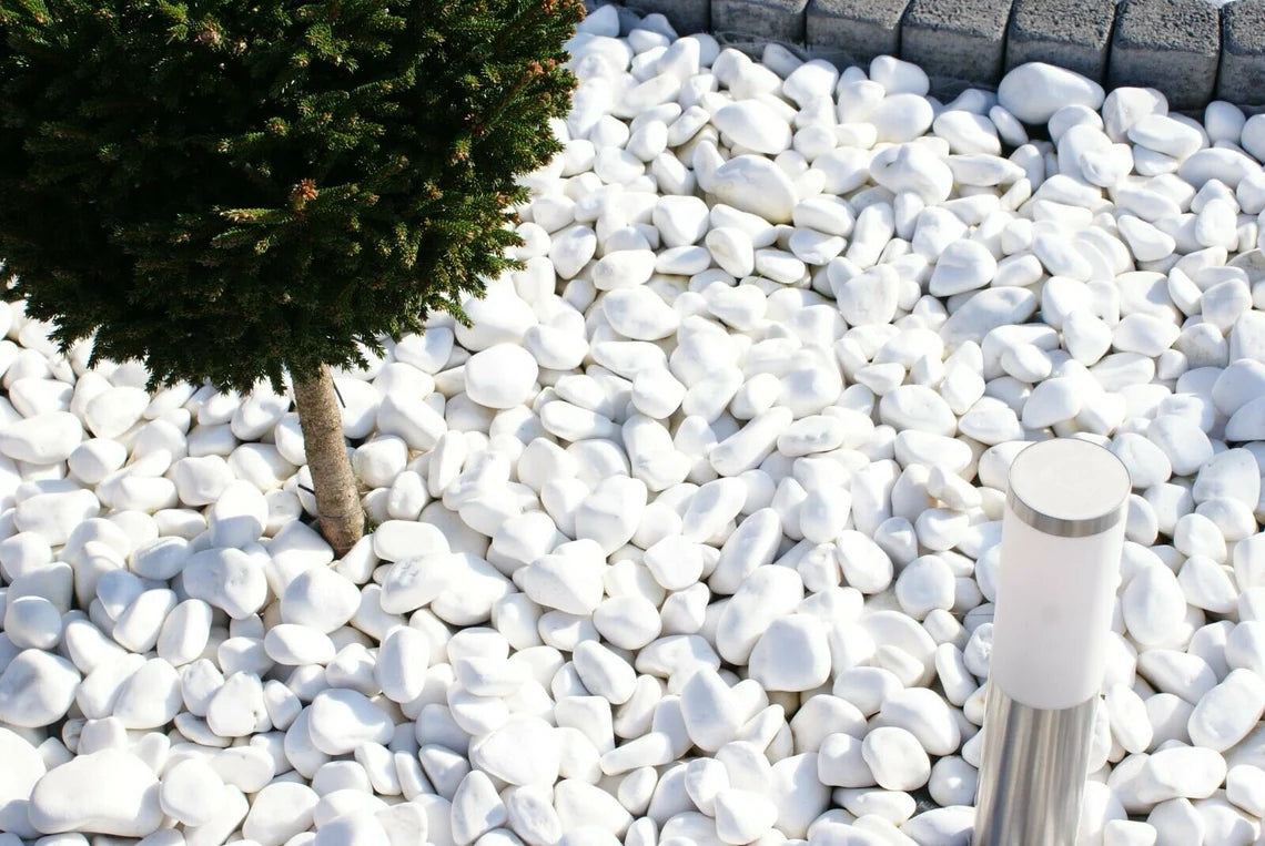 25 Kilo Thassos White Greek stone pebbles