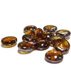 STONED Brown Glass Pebbles for Decorative Use