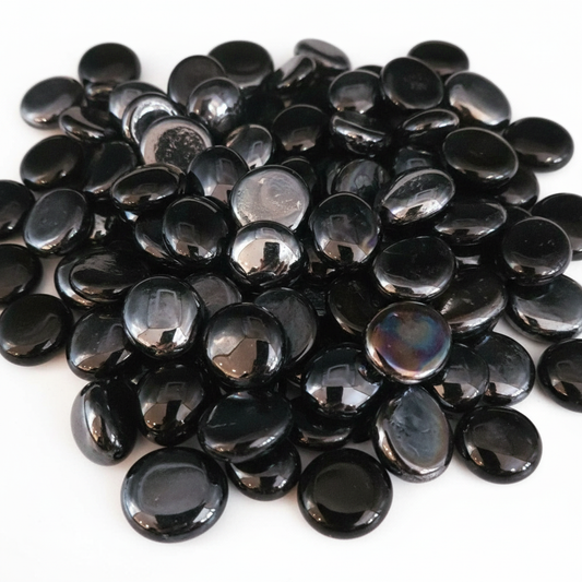 STONED black mirror glass pebbles with smooth glossy finish for decorative use SGI Online