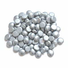 STONED metallic silver glass pebbles small smooth decorative stones for crafts and home decor
