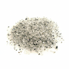 Pile of STONED mirror glass chippings 15kg with clear reflective pieces for decoration