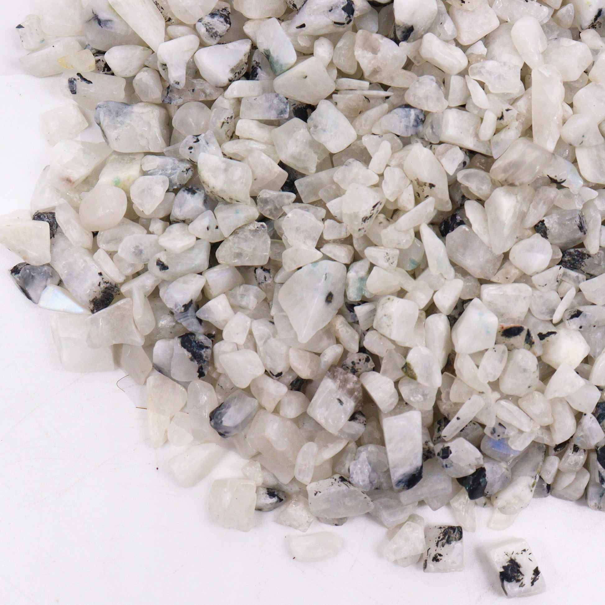 Rainbow Moonstone Gemstone Chips, Polished - SGI Online