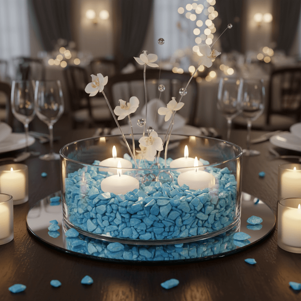 15kg Silk Luxury Quartz Crystal Chippings - Baby Blue - SGI Online SGI Online