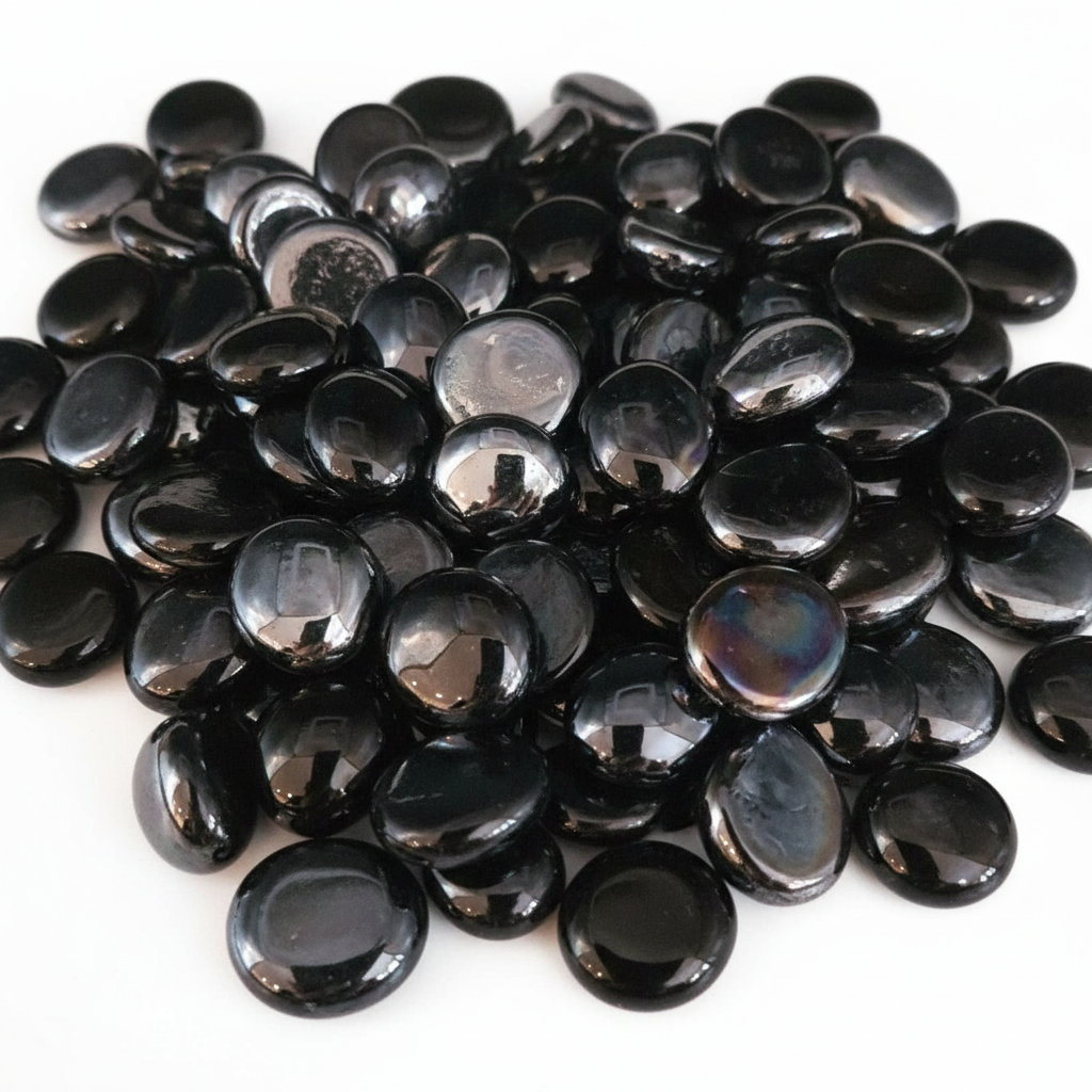 20kg Black Mirror Glass Pebbles for Decoration - SGI Online SGI Online