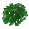 Green decorative glass stones 2kg in irregular shapes for crafts and landscaping