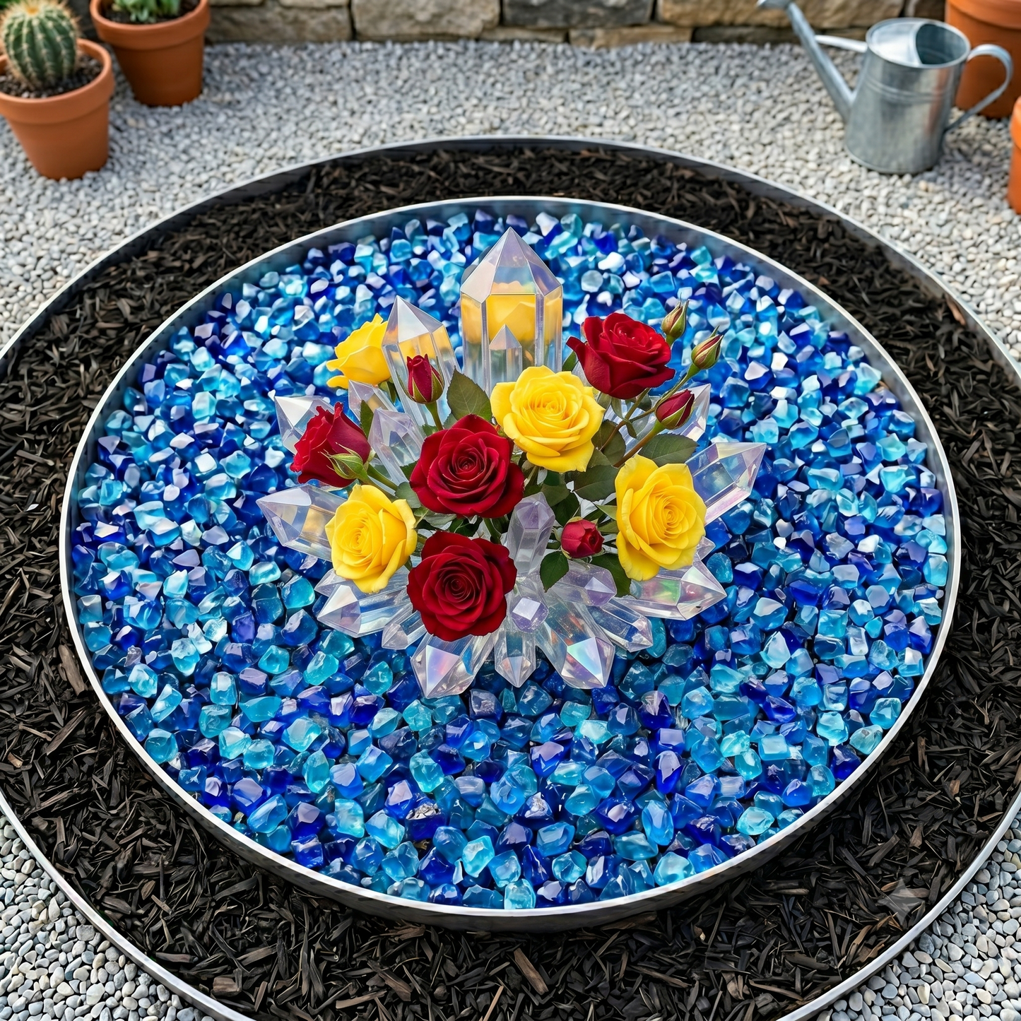 Electric Blue Glass Chippings 12–20mm, 4.8 kg - SGI Online SGI Online