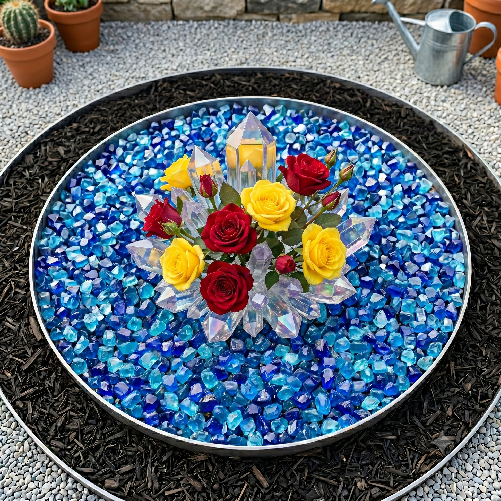 Electric Blue Glass Chippings 12–20mm, 4.8 kg - SGI Online