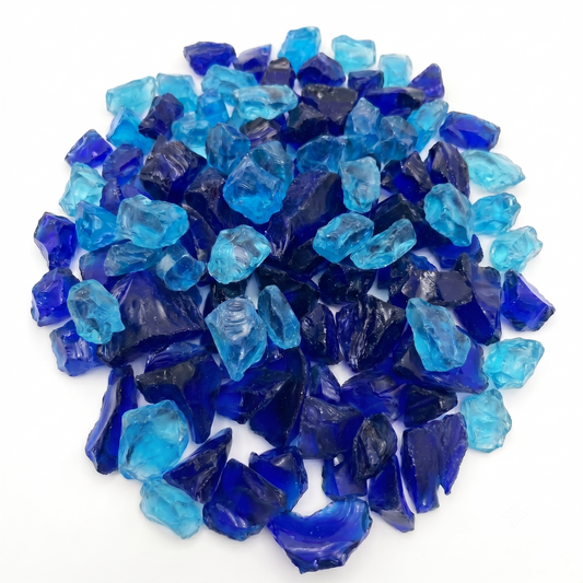 Electric Blue Glass Chippings 12–20mm, 4.8 kg - SGI Online SGI Online