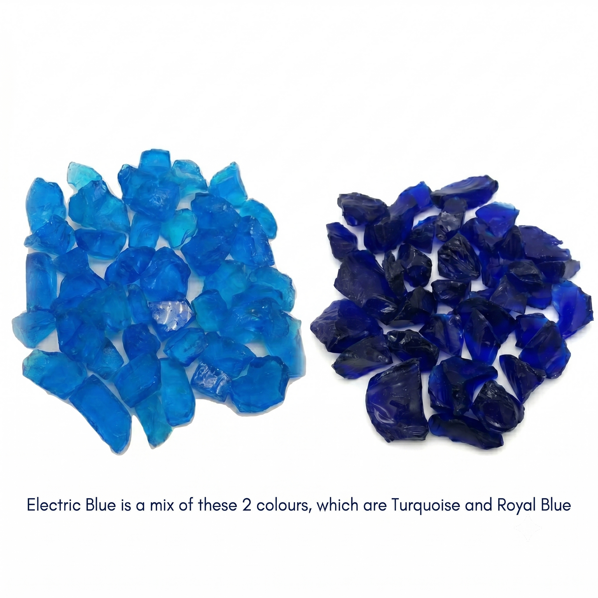 Electric Blue Glass Chippings 12–20mm, 4.8 kg - SGI Online