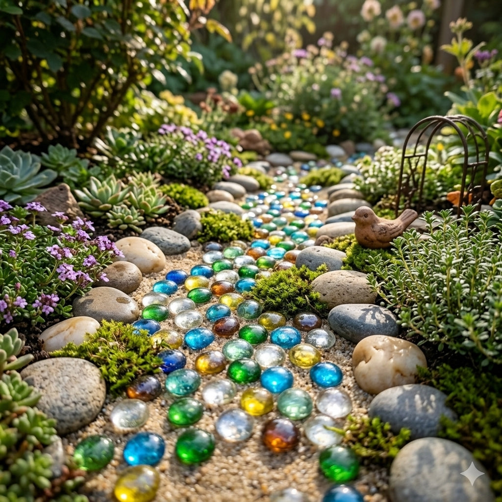Summer Mix Glass Pebbles for Garden Decor - SGI Online