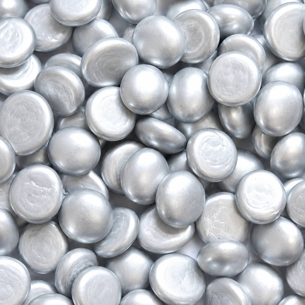 Metallic Silver Glass Pebbles For Decor - SGI Online