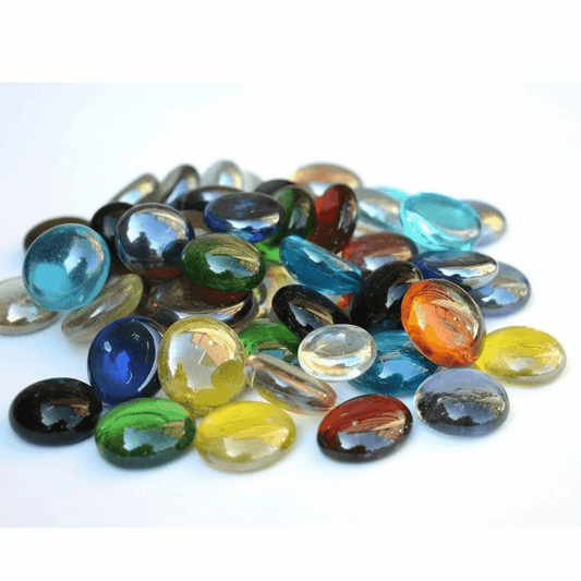 Mixed Colour Glass Pebbles for Decoration & Crafts - SGI Online SGI Online