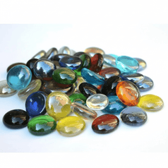 Mixed Colour Glass Pebbles for Decoration & Crafts - SGI Online