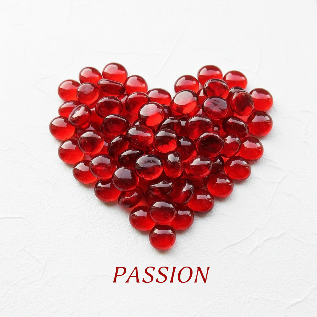 Premium Red Glass Pebbles for Craft & Decoration - SGI Online