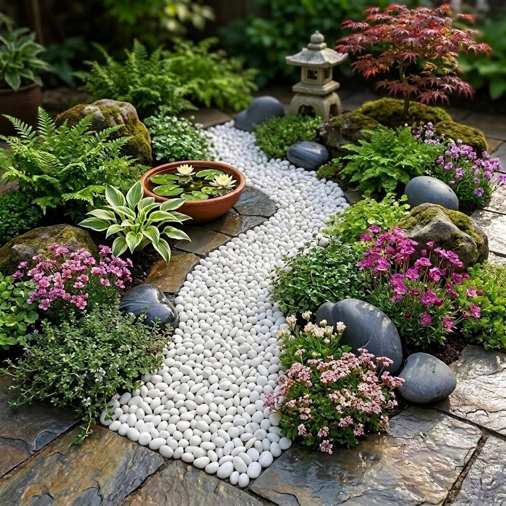 SGI Online White Polished Pebbles for Decoration Stones - SGI Online SGI Online