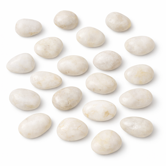 Off White Polished River Pebbles for Decor - SGI Online SGI Online