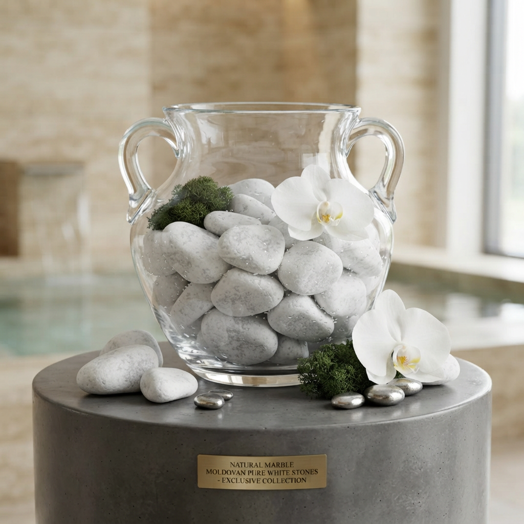 White Moldovan Stones Landscape Pebbles for Gardens - SGI Online