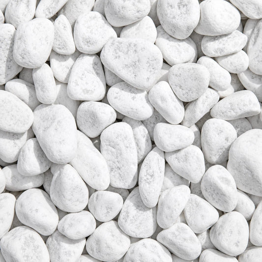 White Moldovan Stones Landscape Pebbles for Gardens - SGI Online SGI Online