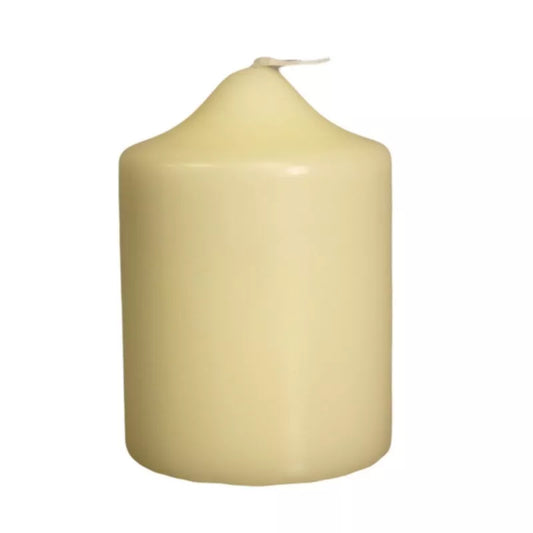 SGI Online single pillar candle 100 x 70mm ivory color with smooth finish SGI Online