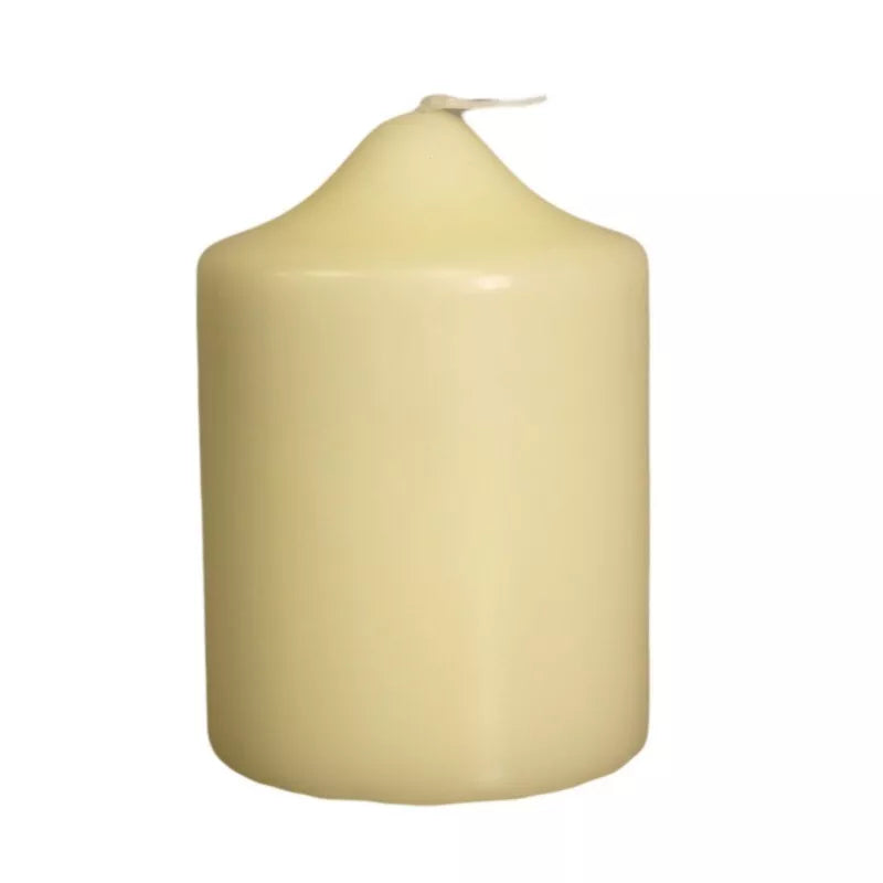 SGI Online single pillar candle 100 x 70mm in cream color with smooth surface SGI Online