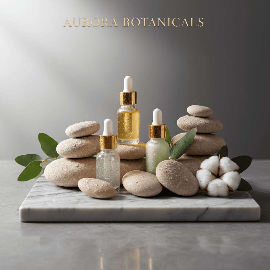 Large stones from STONED with green leaves and dropper bottles, not pink Japanese garden stones SGI Online