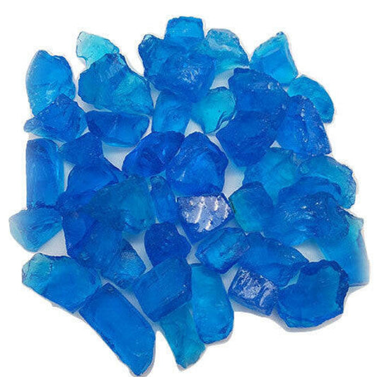 Bright turquoise glass chippings 20kg by STONED vibrant decorative glass pieces SGI Online