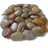Yellow polished river pebbles 5kg by STONED with smooth shiny surfaces and natural earthy tones