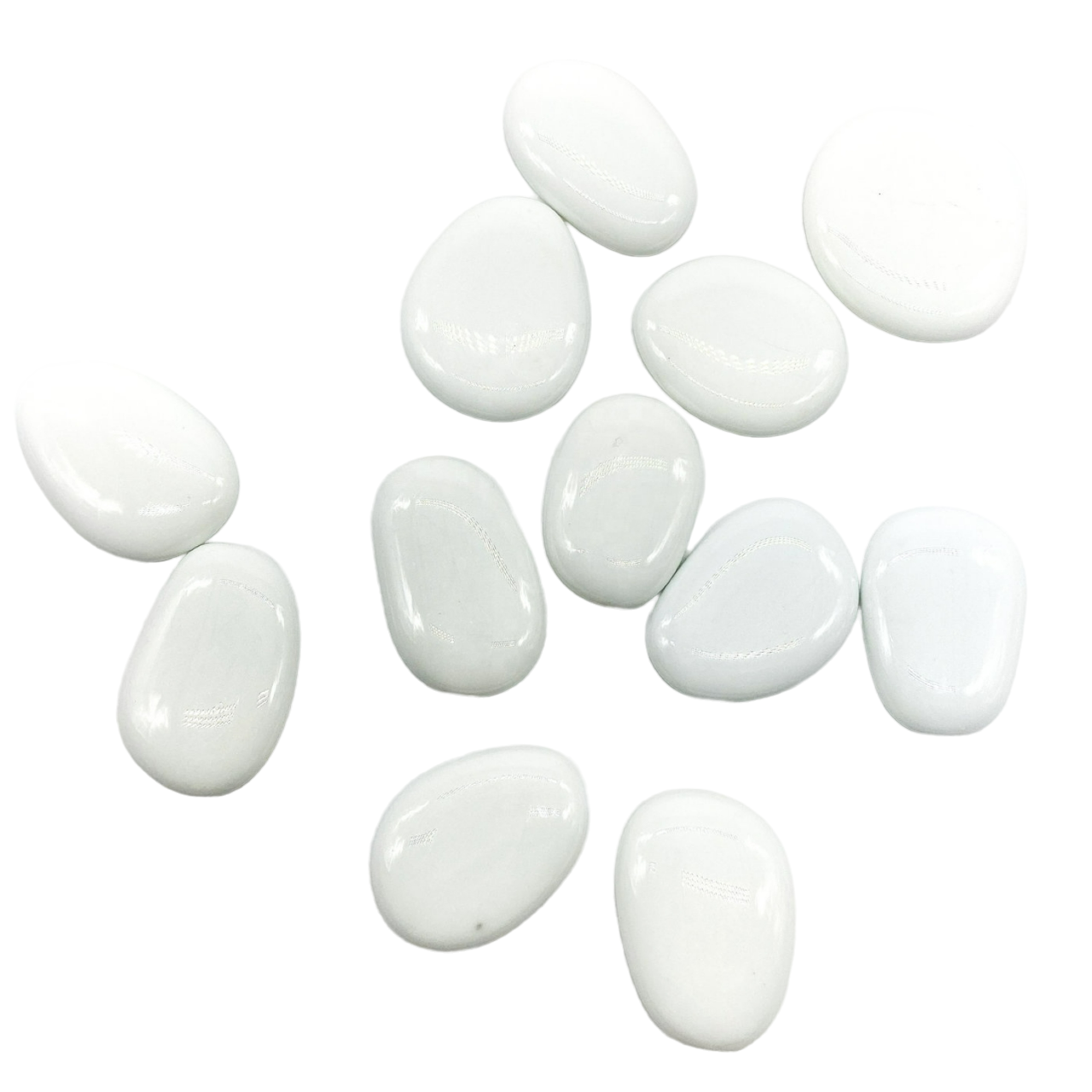 Large Story Painting Pebbles - White