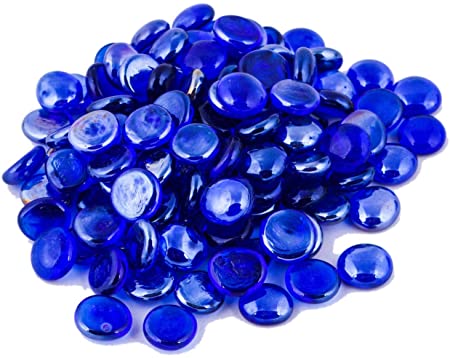 25kg Glass Pebbles - Royal Blue