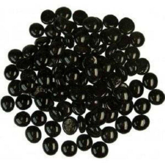 STONED black glass pebbles 15kg smooth shiny decorative stones for landscaping and crafts SGI Online