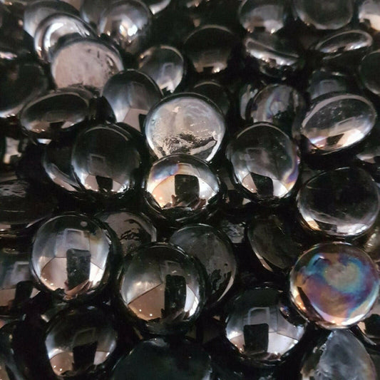 STONED black mirror glass pebbles with glossy reflective surfaces for decorative use SGI Online