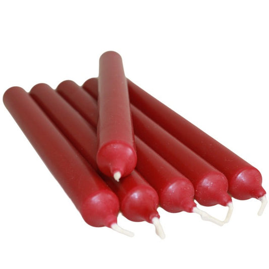 SGI Online bordeaux dinner candles 6 pack with deep red color ideal for elegant dinner settings SGI Online