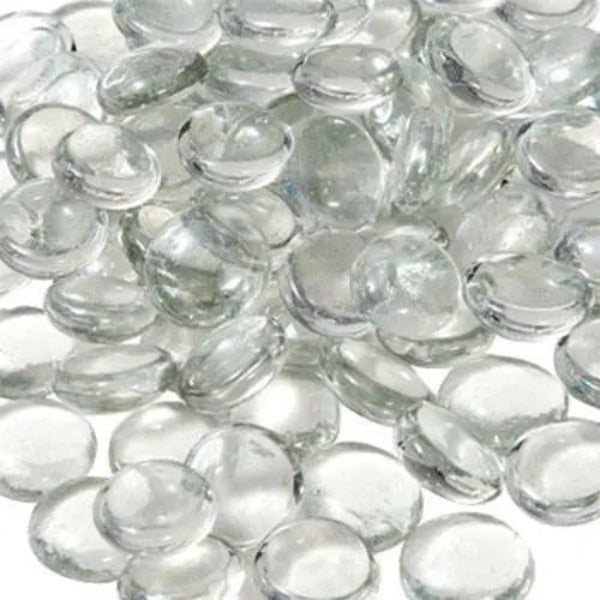 STONED clear glass pebbles smooth rounded translucent decorative accents for crafts and decor