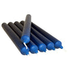 SGI Online set of six light navy dinner candles arranged on white background